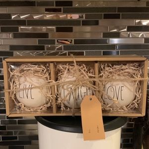 Rae Dunn Christmas Bulbs Tree Live Laugh Love